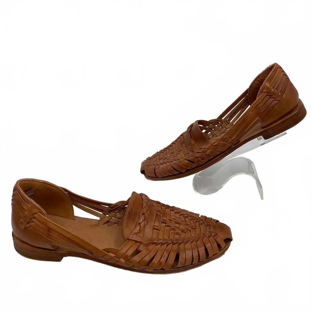 Frye Flats Woven | Women's 8 Brown Leather